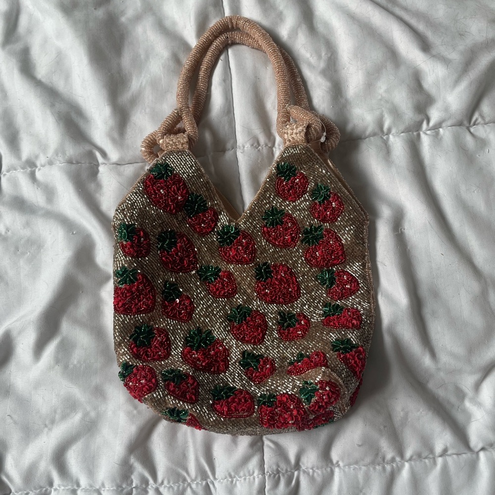 NWT Viral TikTok Strawberry Beaded Bag - Made in India - Marshalls + TJ Maxx